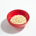 Plain Pearl Millet Porridge or Proso Gruel with Milk Royalty Free Stock Photo