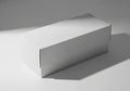 A plain, rectangular white cardboard box Royalty Free Stock Photo