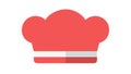 Plain Red Chef\'s Hat: Universal Culinary Profession Icon, vector design Generative AI Royalty Free Stock Photo
