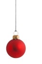 Plain Red Christmas Bauble Royalty Free Stock Photo