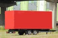 Plain red truck trailer