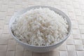 Plain rice in round bowl Royalty Free Stock Photo