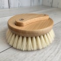 Plain round scrubbing brush flat handle