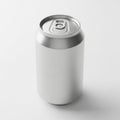 Blank Silver Aluminum Beverage Can on White Background drink soda Royalty Free Stock Photo