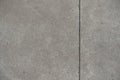 Plain gray concrete slab with one vertical joint