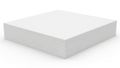 A plain and simple white rectangular foam block resting on a flat surface Royalty Free Stock Photo