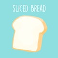Plain sliced bread illustration Royalty Free Stock Photo