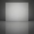 A plain, smooth, gray square stands vertically against a matching gray gradient Royalty Free Stock Photo