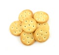 Plain snack crackers Royalty Free Stock Photo