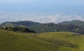 plain of the Veneto Region in northern Italy with the city of Ba Royalty Free Stock Photo