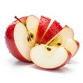 Plain white background, emphasizing the apple s vibrant red hue and smooth Royalty Free Stock Photo