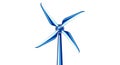 A plain white background emphasizing the turbine s clean lines and Royalty Free Stock Photo