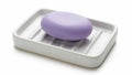 A plain white background it highlights the soap and dish s functionality Royalty Free Stock Photo