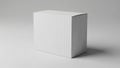 Plain White Cardboard Box on a Light Gray Background packaging container Royalty Free Stock Photo