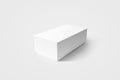 Plain white carton product box mockup, side view, clipping path.