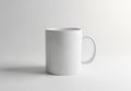 A plain white ceramic mug with Royalty Free Stock Photo