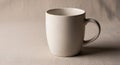 A plain, white ceramic mug is Royalty Free Stock Photo