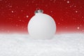 Plain White Christmas Bauble