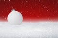 Plain White Christmas Bauble Royalty Free Stock Photo