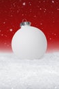 Plain White Christmas Bauble Royalty Free Stock Photo