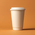 plain white coffee papercup, ai generative Royalty Free Stock Photo