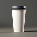 plain white coffee papercup, generative ai Royalty Free Stock Photo