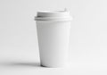 A plain white disposable coffee cup Royalty Free Stock Photo