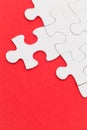 Plain white jigsaw puzzle Royalty Free Stock Photo