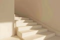 Simple minimalist white empty staircase mock-up