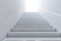 Simple minimalist white empty staircase mock-up