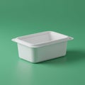 A plain white plastic container with a rectangular shape and slightly rounded corners Royalty Free Stock Photo