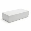 A plain white rectangular box on a white background with subtle shadow Royalty Free Stock Photo
