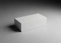 Plain white rectangular box displayed against a gradient gray Royalty Free Stock Photo
