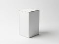 A plain white rectangular box on a light gray background casting a subtle shadow Royalty Free Stock Photo