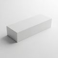 Plain White Rectangular Box on a Light Gray Background with Soft Shadows packaging product Royalty Free Stock Photo