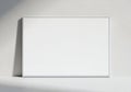 A plain white rectangular box standing upright against a white background Royalty Free Stock Photo