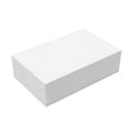 Plain white rectangular box with a textured surface on a white background Royalty Free Stock Photo
