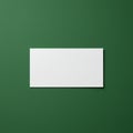 A plain white rectangular card centered on a textured green background. The card Royalty Free Stock Photo