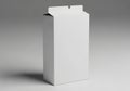 A plain, white, rectangular cardboard box with a simple top flap closure. The box is standing Royalty Free Stock Photo