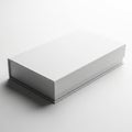 Plain White Rectangular Gift Box with Lid on a Light Gray Surface white box packaging Royalty Free Stock Photo