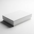 Plain White Rectangular Gift Box with Lid on White Background present packaging Royalty Free Stock Photo
