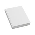 A plain white rectangular notebook or blank booklet with rounded corners Royalty Free Stock Photo