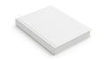 A plain white rectangular notebook or booklet resting on a flat surface Royalty Free Stock Photo