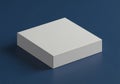 Blank White Box on Blue Background Royalty Free Stock Photo