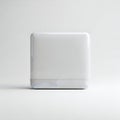 Plain white square object on a light gray background Royalty Free Stock Photo