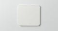 A plain, white square object with rounded corners, centered on a light grey background Royalty Free Stock Photo
