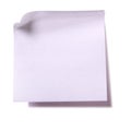 Plain white sticky post note isolated square Royalty Free Stock Photo