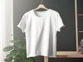 A plain white T-shirt generative AI Royalty Free Stock Photo