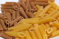 Plain and whole wheat macaroni Royalty Free Stock Photo