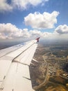 Plain wing from flight from Zagreb to Dubai.